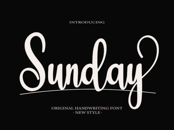 Sunday Font Sunday Font Poster 1