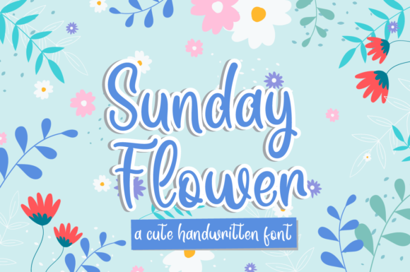 Sunday Flower Font Poster 1
