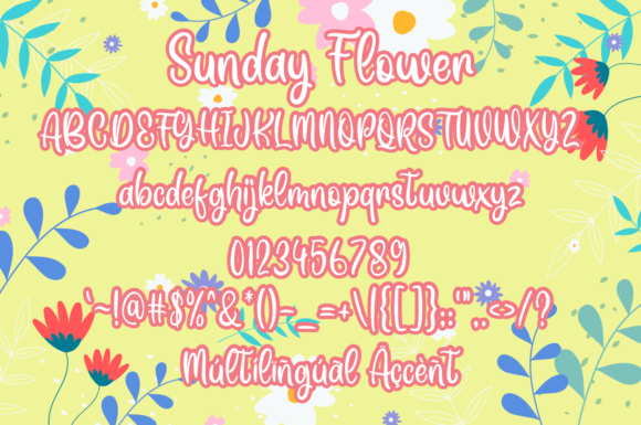 Sunday Flower Font Poster 5