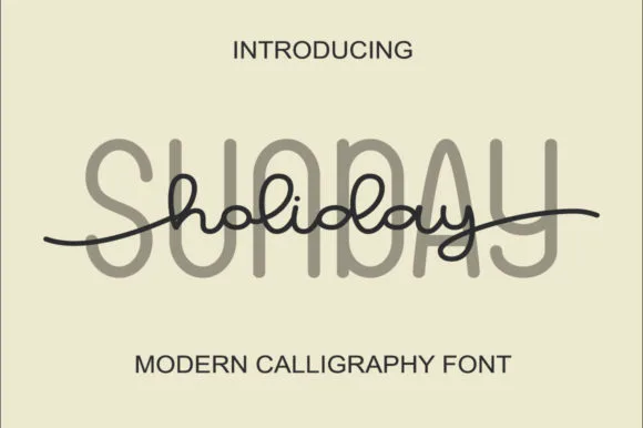 Sunday Holiday Font Sunday Holiday Font Poster 1