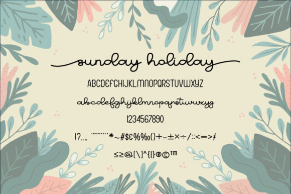 Sunday Holiday Font Poster 5