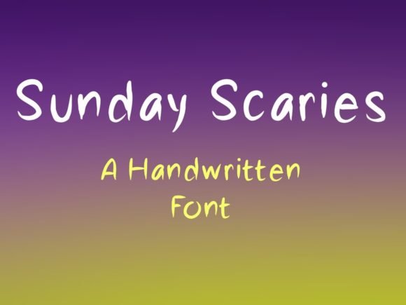 Sunday Scaries Font