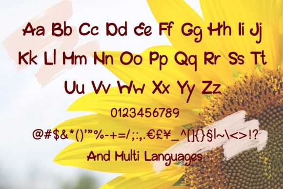 Sunflower Seeds Font Poster 2