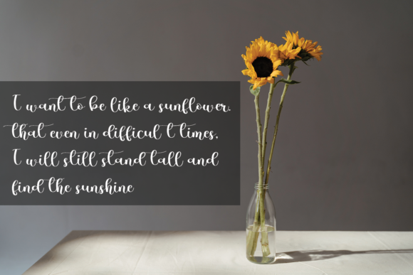 Sunflowers Font Poster 3