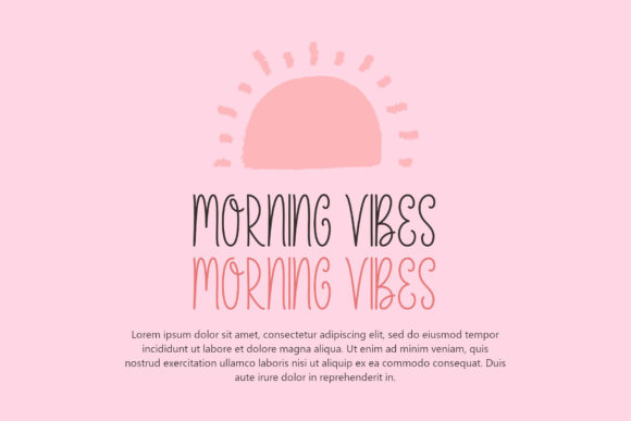 Sunrise Unicorn Font Poster 3