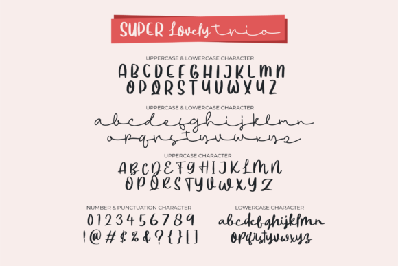Super Lovely Trio Font Poster 2