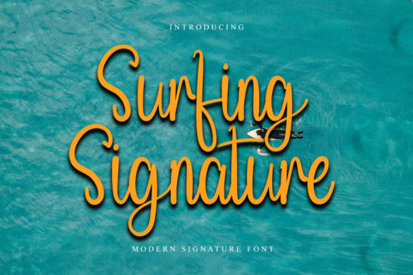 Surfing Signature Font Poster 1
