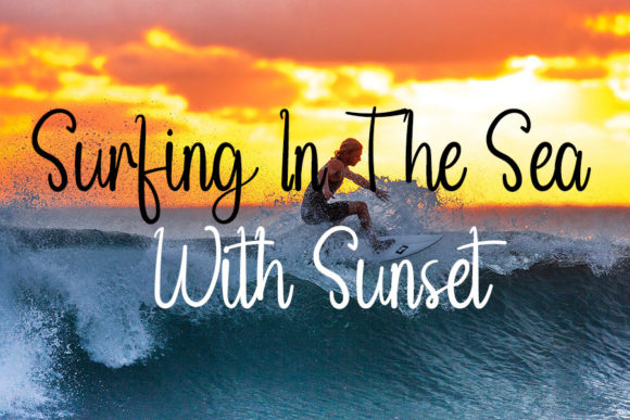 Surfing Signature Font Poster 2