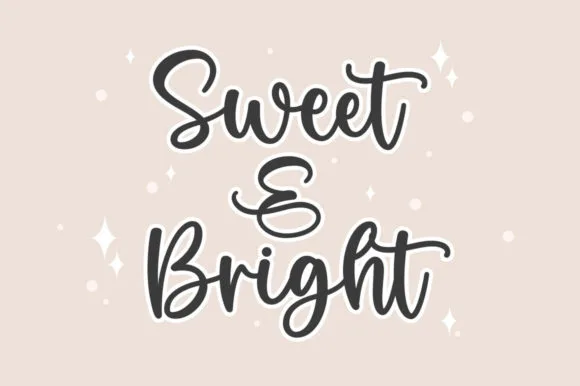 Sweet & Bright Font Sweet & Bright Font Poster 1