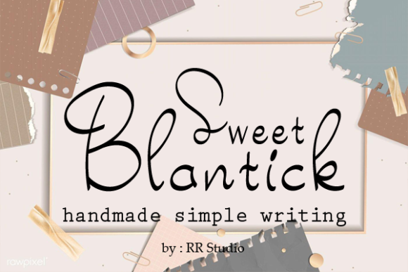 Sweet Blantick Font Poster 1