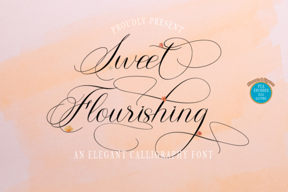 Sweet Flourishing Font Poster 1