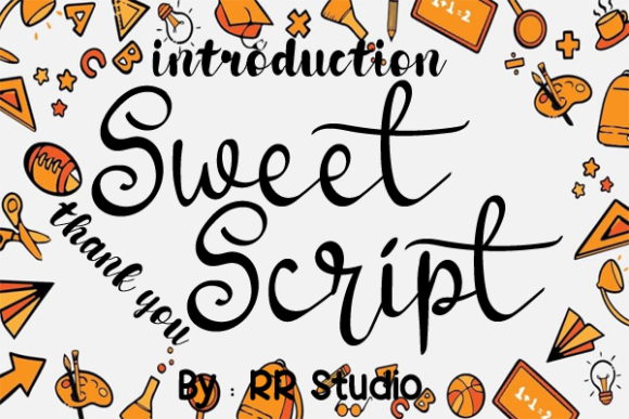 Sweet Script Font Poster 1