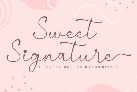 Sweet Signature Font Poster 1