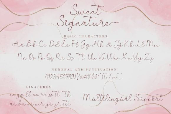 Sweet Signature Font Poster 8