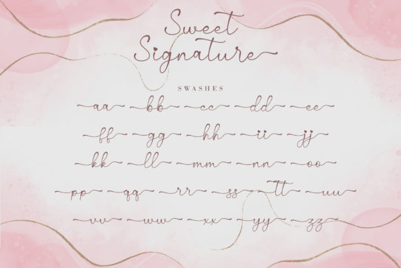 Sweet Signature Font Poster 9