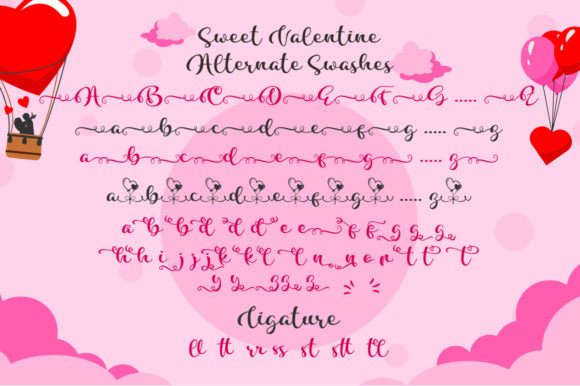 Sweet Valentine Font Poster 12