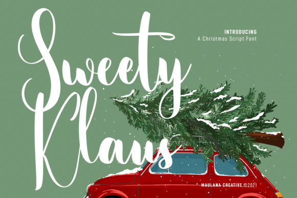 Sweety Klaus Script Font Poster 1