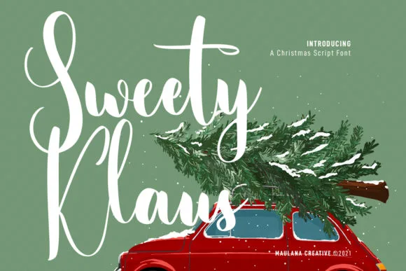 Sweety Klaus Script Font Sweety Klaus Script Font Poster 1