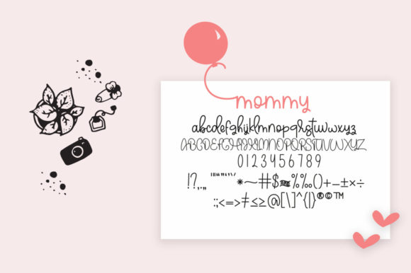 Sweety Peachy Mommy Font Poster 8