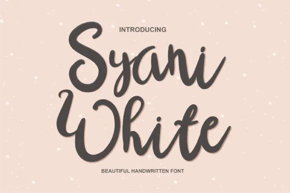 Syani White Font Syani White Font Poster 1