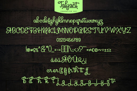 Talyant Font Poster 4