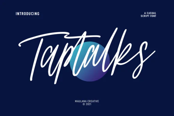Taptalks Script Font Poster 1