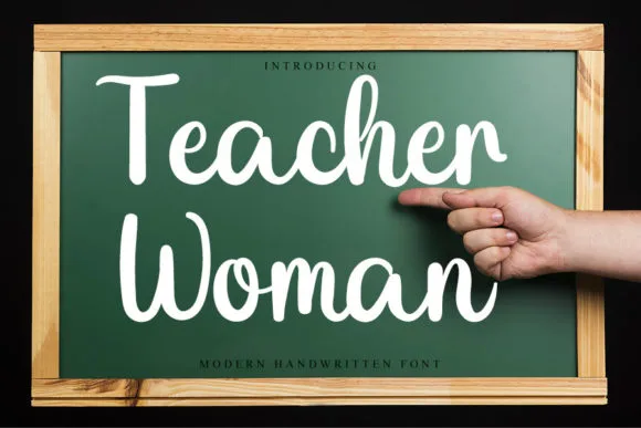 Teacher Woman Font Teacher Woman Font Poster 1