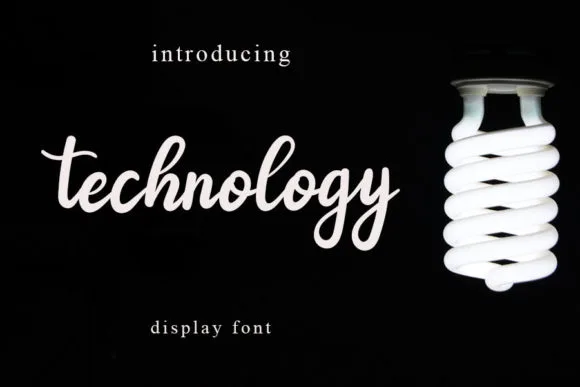 Technology Font Technology Font Poster 1