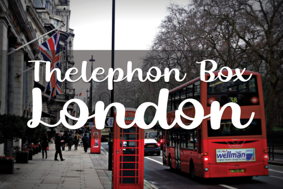 Telephone Box London Font Poster 1