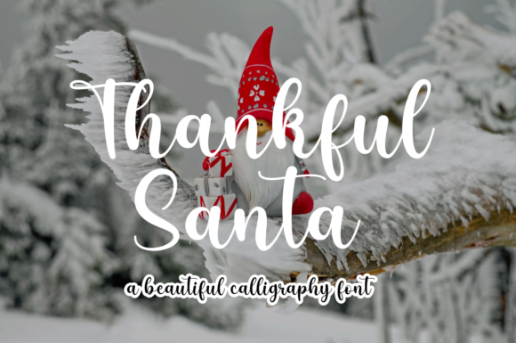 Thankful Santa Font Poster 1