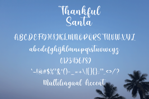 Thankful Santa Font Poster 7