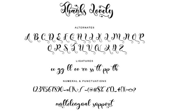 Thanks Lovely Font Poster 8