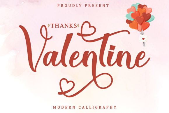 Thanks Valentine Font Poster 1