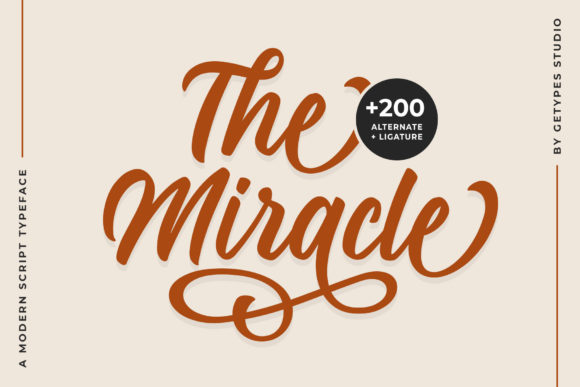 The Miracle Script Font