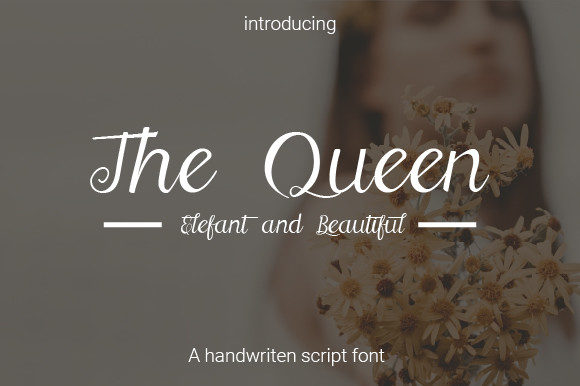 The Queen Script Font Poster 1
