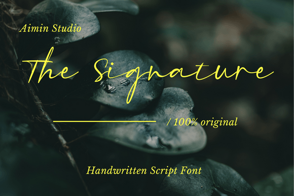 The Signature Font