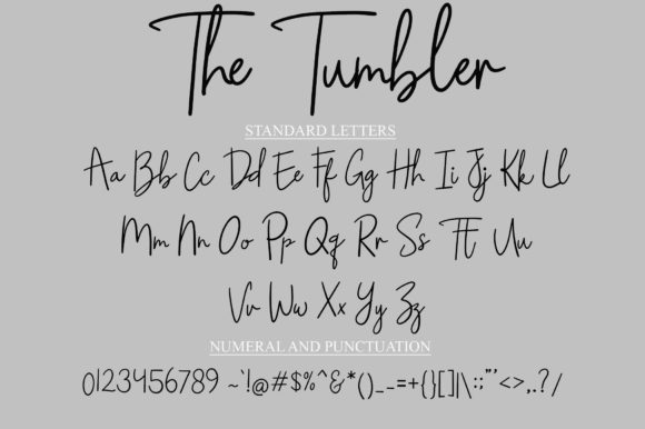 The Tumbler Font Poster 7