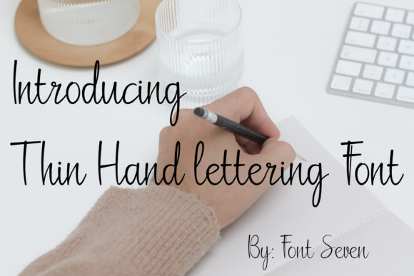 Thin Hand-lettering Script Font Poster 1