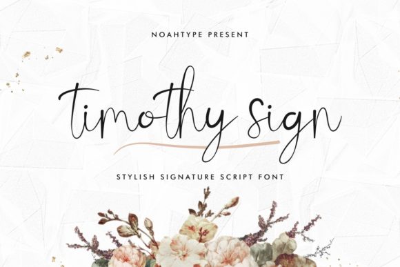 Timothy Sign Font Poster 1
