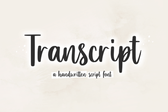 Transcript Font Transcript Font Poster 1