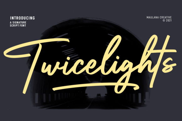 Twicelights Signature Script Font Poster 1