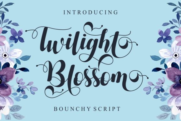 Twilight Blossom Font Poster 1