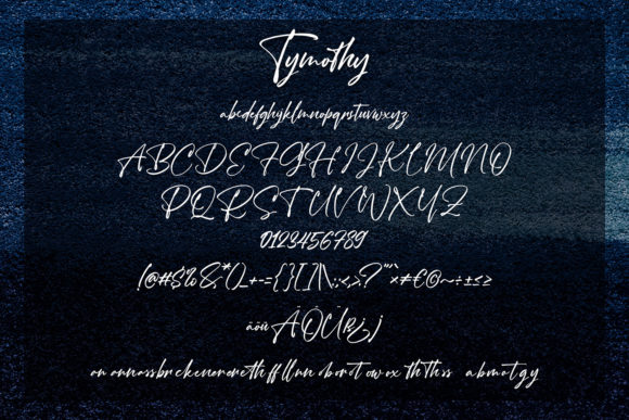 Tymothy Font Poster 4