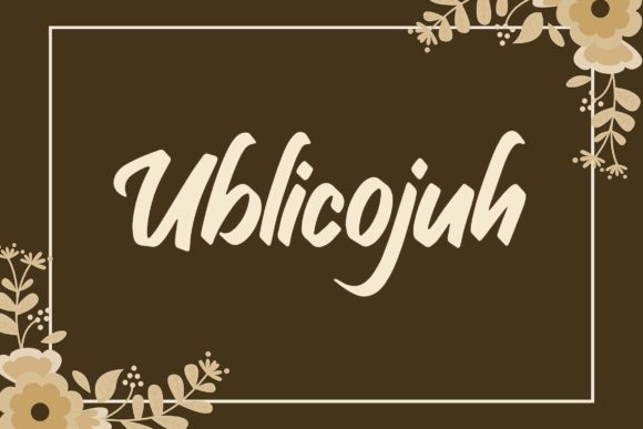 Ublicojuh Font