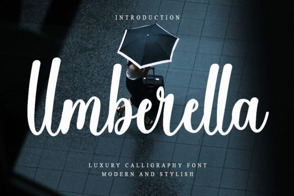 Umberella Font Poster 1