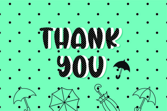 Umbrellas Font Poster 5