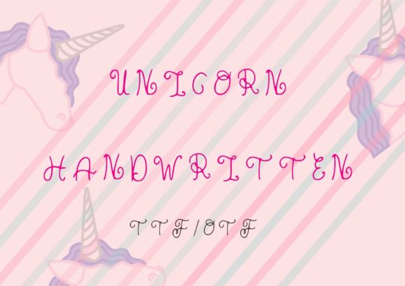 Unicorn Font Poster 1