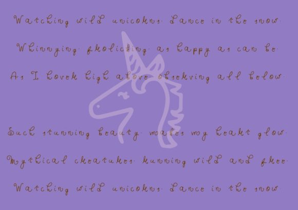 Unicorn Font Poster 3