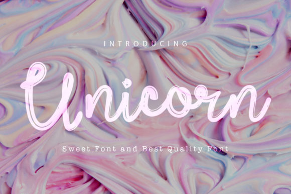 Unicorn Font Poster 1