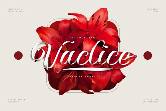 Vaclice Script Font Poster 1
